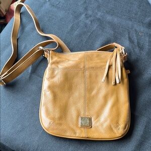 Piazza Sempione Tan Crossbody Bag with Adjustable Strap